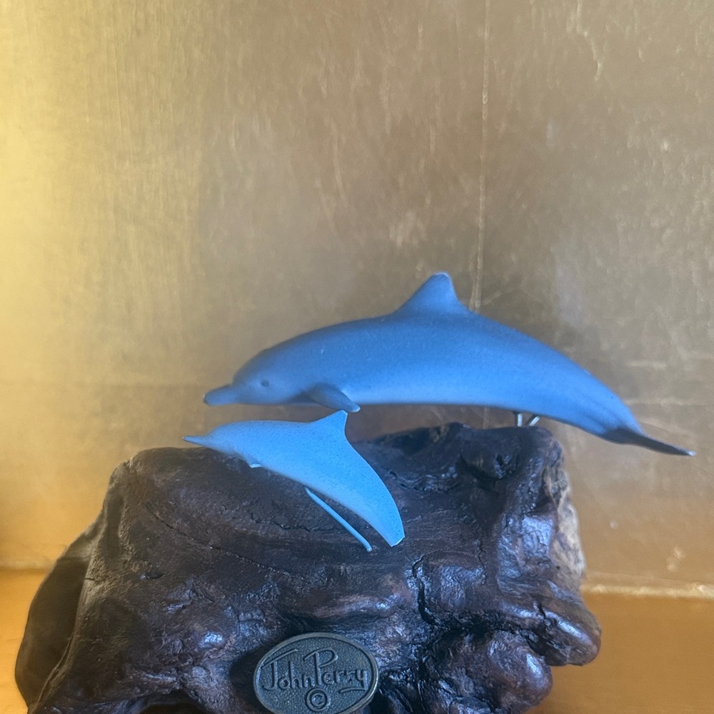John Perry Blue Dolphin Sculpture